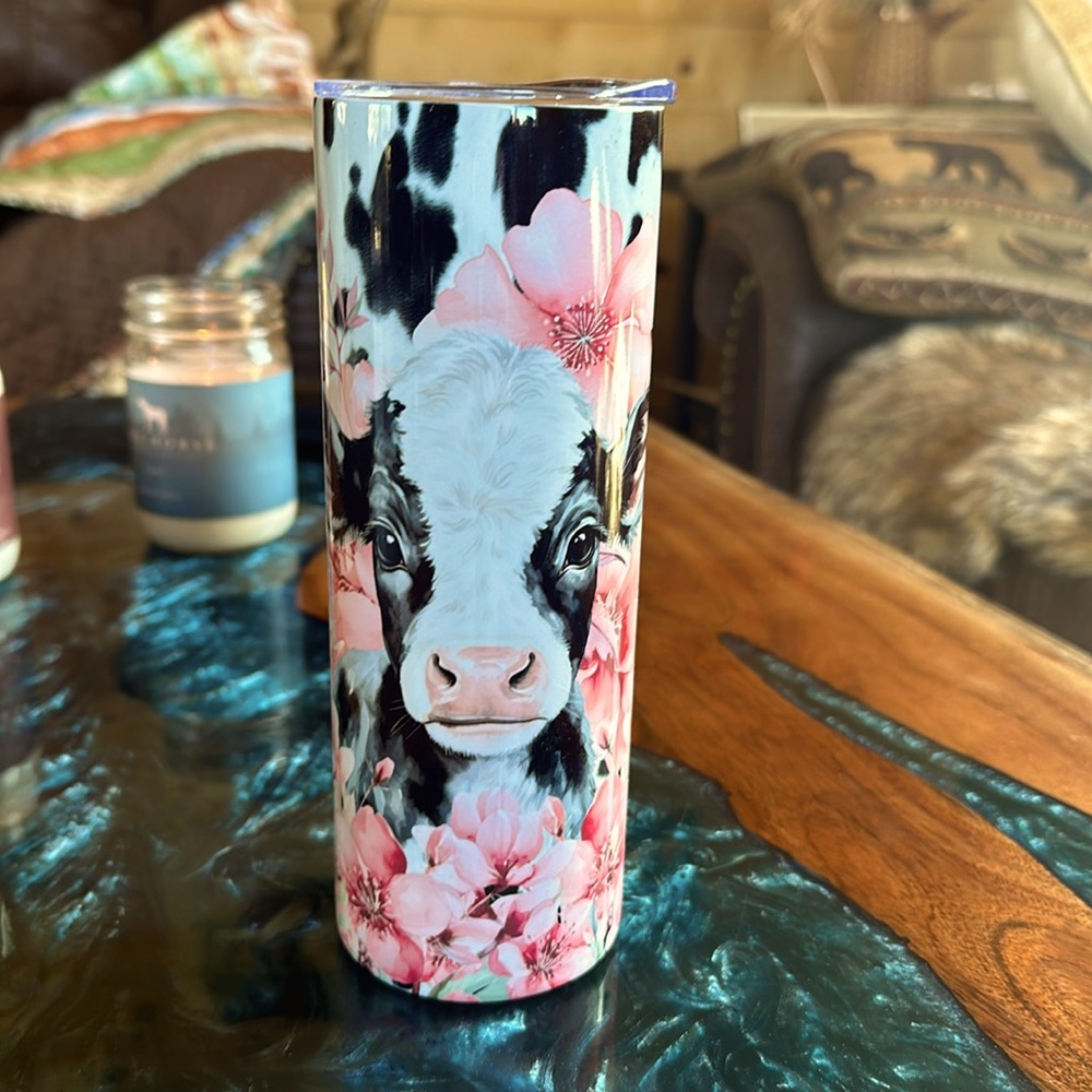 Zone grace stainless steel skinny cow tumbler